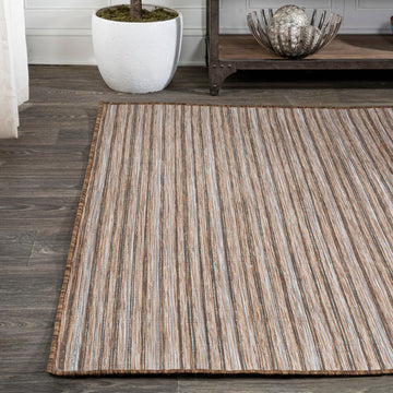 Finn-2 Modern Farmhouse Pinstripe  Area Rug